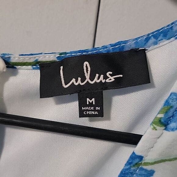 Glorious White & Blue Floral Ruffled Dress - Picture 6 of 7